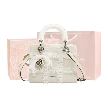 MISS GAIL Synthetic Leather Shoulder Bag, Crossbody Bag, Handbag Regular Women's White