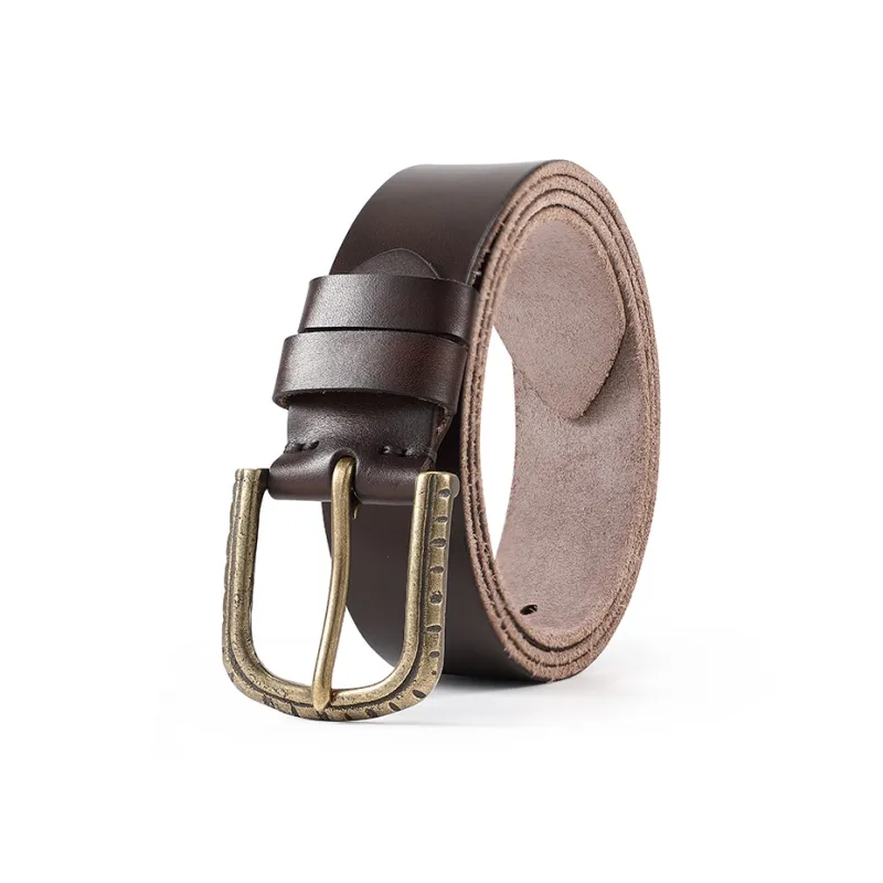 POLOMEISDO Top Grain Cow Leather Belts Men's Width 3.8cm-0