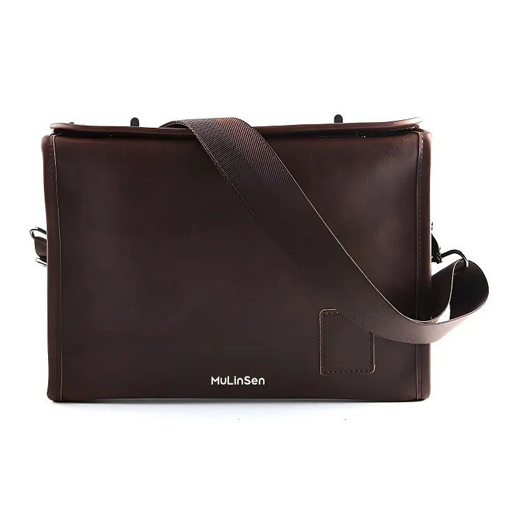 Mulinsen Pu Shoulder Bag, Crossbody Bag Regular Men's Coffee-0