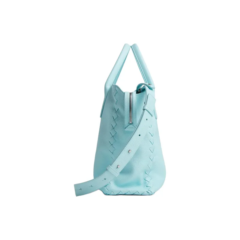 Bottega Veneta Calfskin Briefcase, Shoulder Bag, Crossbody Bag, Handbag Men's Light Blue-1