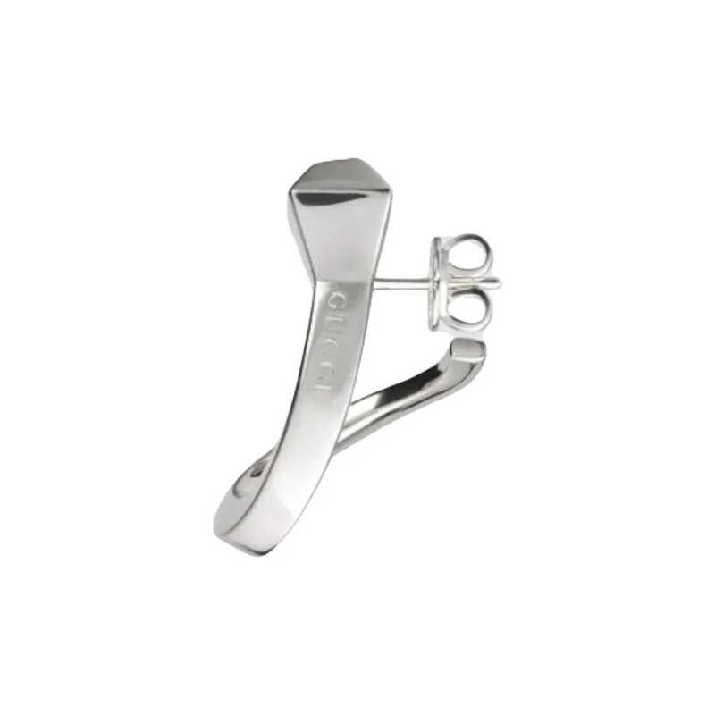 GUCCI 925 Sterling Silver Earrings Unisex Silver-2