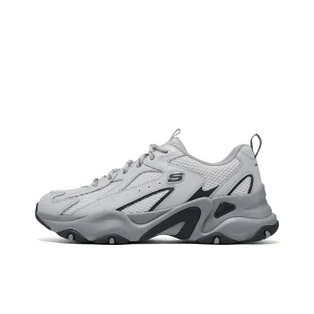 Skechers Anti Slip Wear Resistant Low Top Chunky Sneakers Men's Light Gray