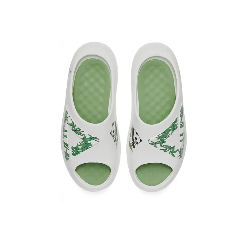 PEAK Very Small Fat Drag Abrasion Resistant Cushioning Slide Slippers Men's Ivory Green-3