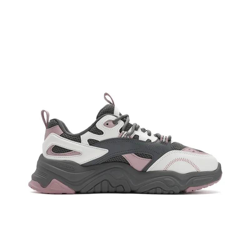 FILA Collina Hill Shoes Anti Slip Wear Resistant Low Top Casual Shoes Women's Smoke Gray White-1