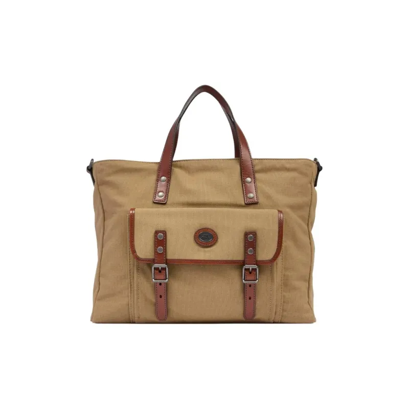 THE BRIDGE Recycled Cotton Briefcase Regular Women's Brown-0