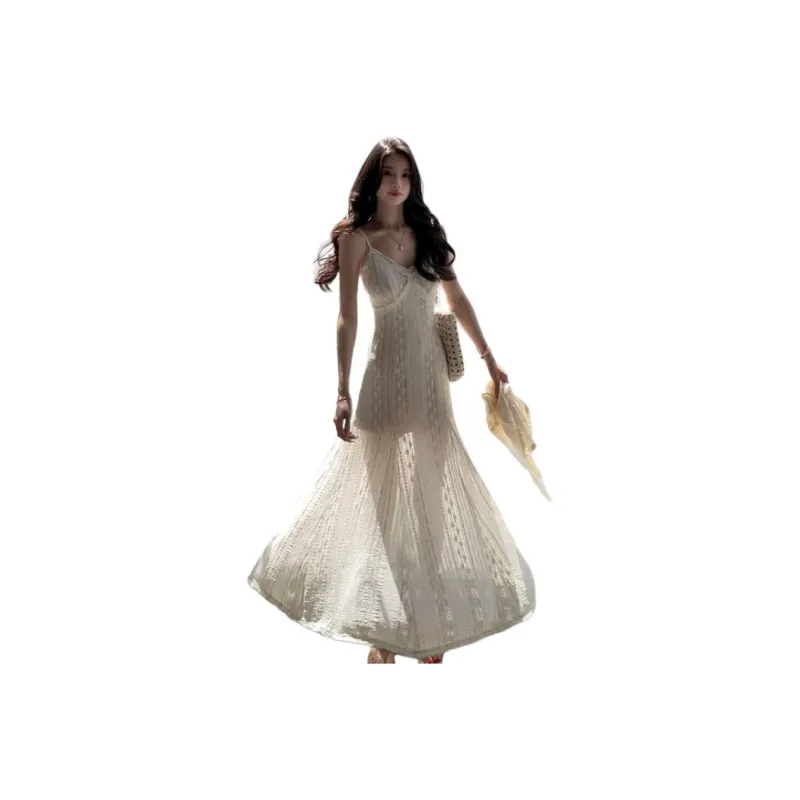 TENNE GIRL Slip Dresses Women's White-0
