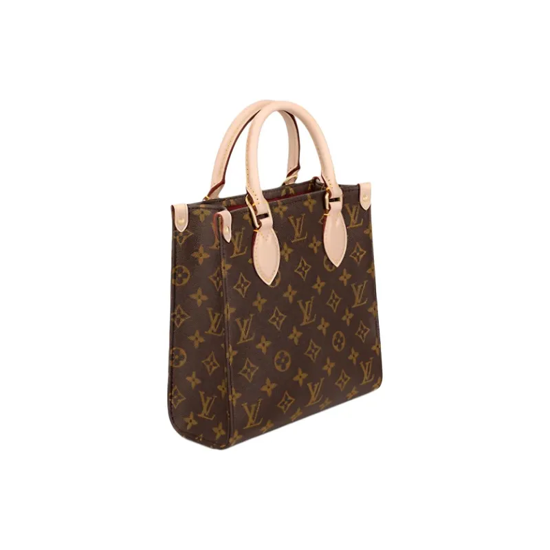 LOUIS VUITTON Sac Plat Bb Bag Monogram Brown/Natural-2