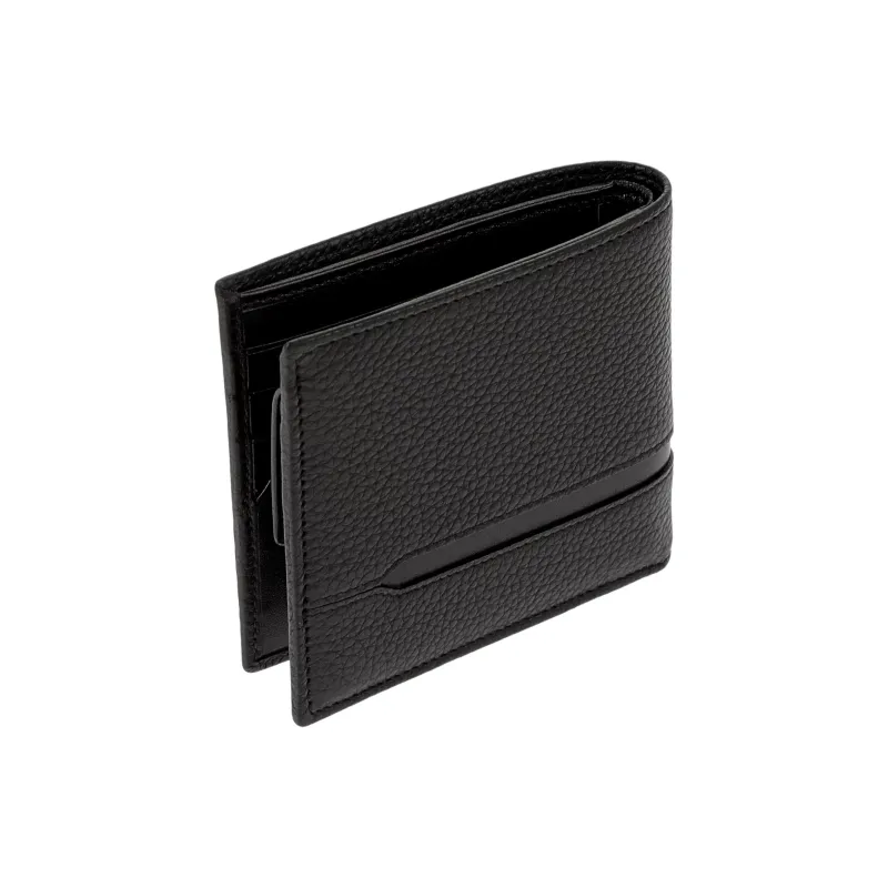BVLGARI Leather Wallet Men's Black-1