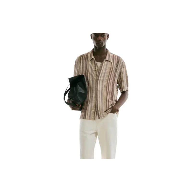 H&M Shirts Men Beige-1