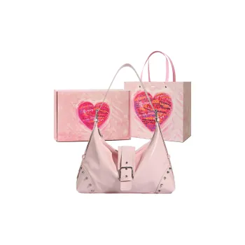 NATTY PU Shoulder Bag Women's Pink/Black