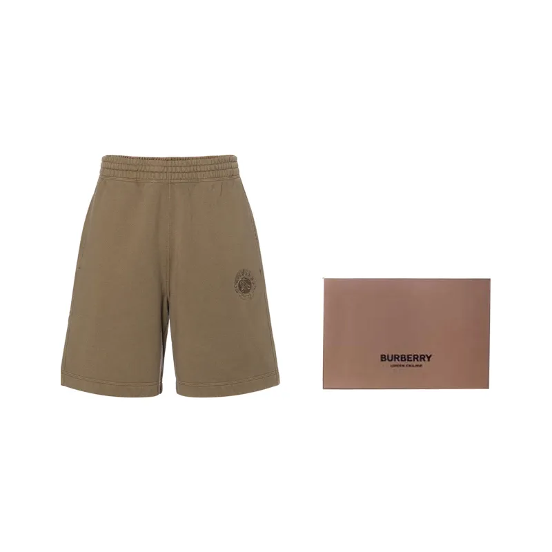 Burberry Equestrian Knight Cotton Shorts-5