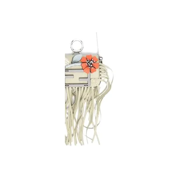 FENDI Logo plaque Keychain-2