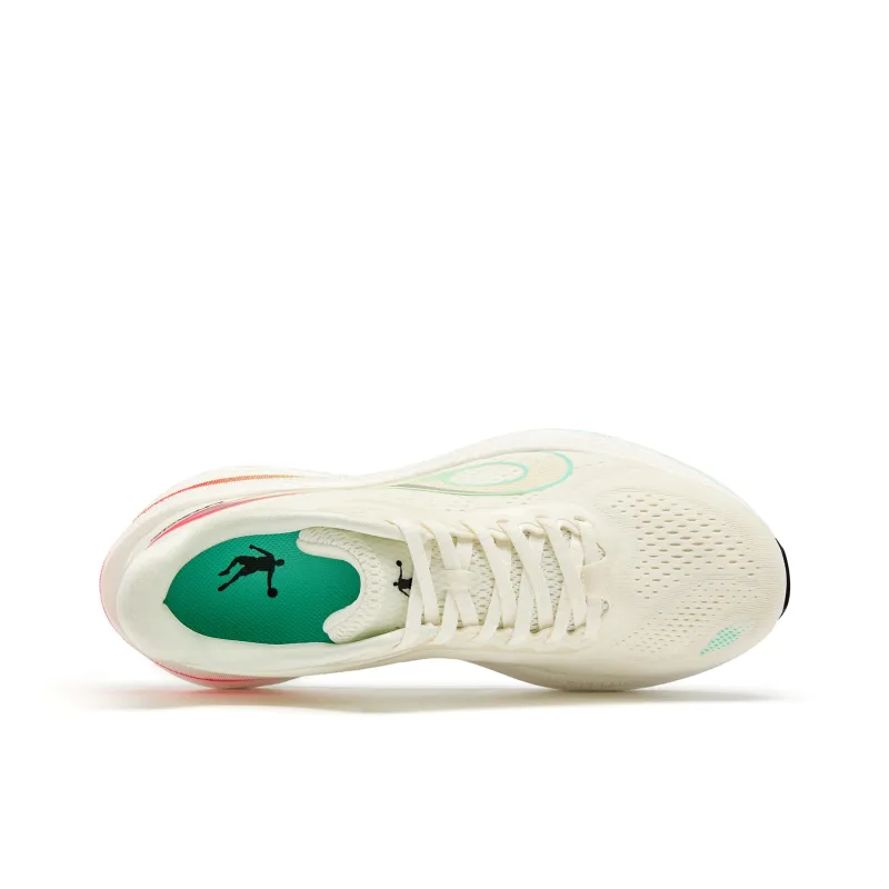 QIAODAN Navigation 600 Running Shoes Men Low Top Ivory White Silver-3