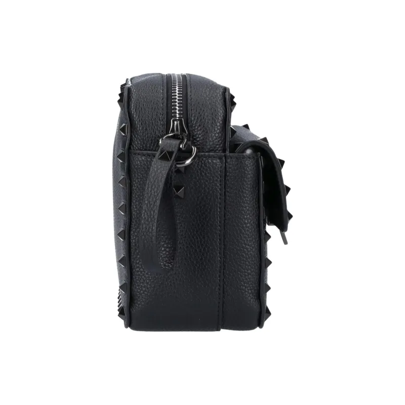 Valentino ROCKSTUD Leather Camera Bag Shoulder Bag Crossbody Bag Women's Black-3