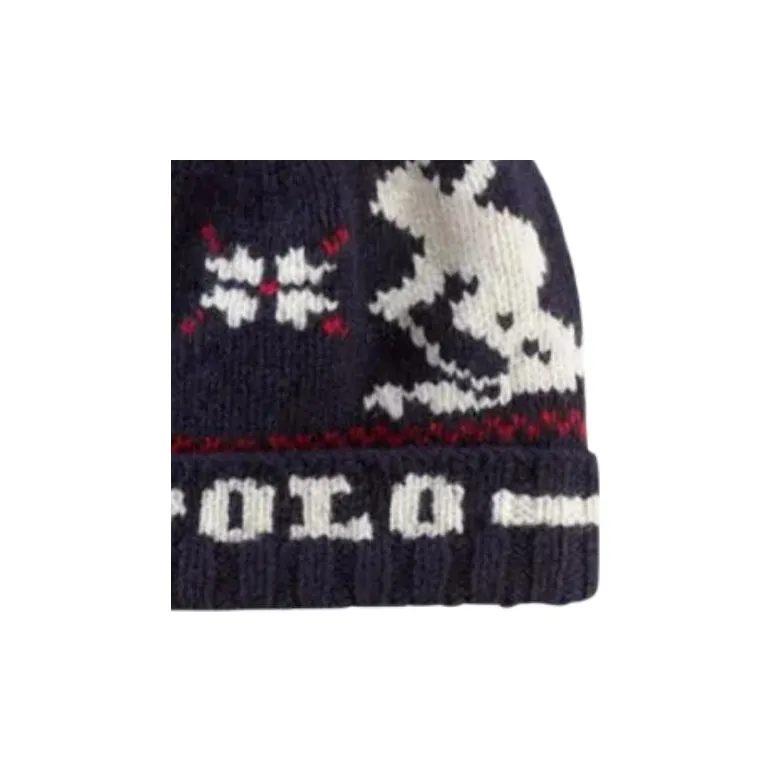 Ralph Lauren Cotton Beanies Kids' Marine Blue-2