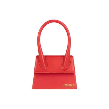 Jacquemus Leather Small Square Baguette Bag Handbag Small Size Women's Red