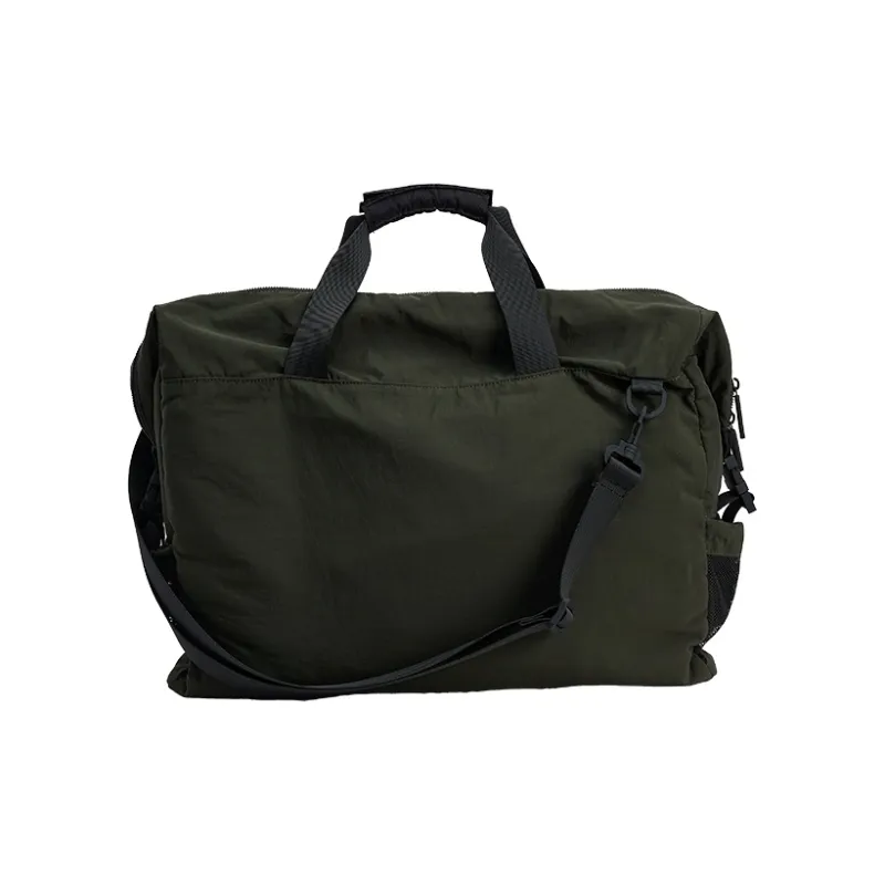 URBAN REVIVO Fabric Crossbody Handbag Regular Men's Gray Green-2
