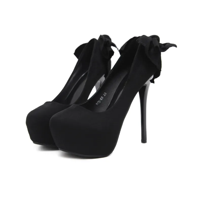 Lan Miao Slim Heel High Heels Women's Black-1
