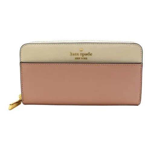 Kate Spade Leather Wallet Tubas Women's Rose Smoky & Ecru