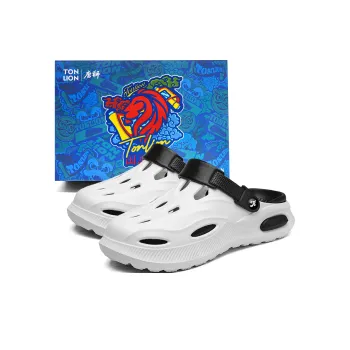 Tonlion Clogs Men's Black White