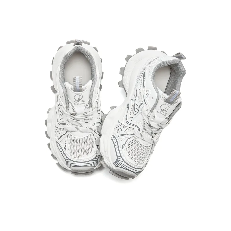 La Chapelle Low Top Chunky Sneakers Women's White-1