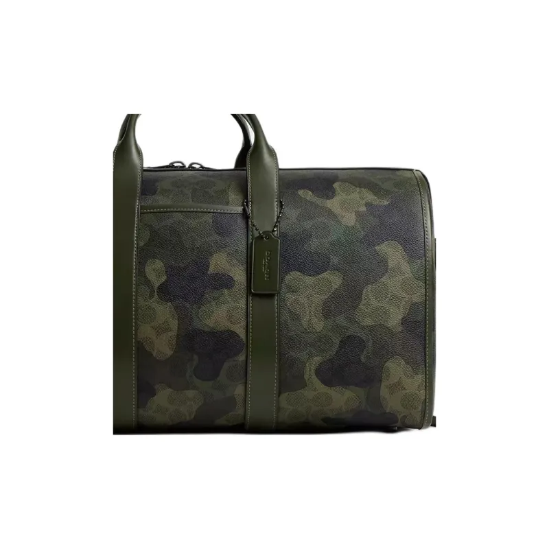 COACH Gotham Coated Canvas Travel Bag Men's Army Green-4