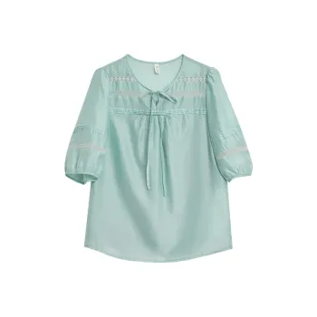 Mambe Shirts Women's Light Gray Blue