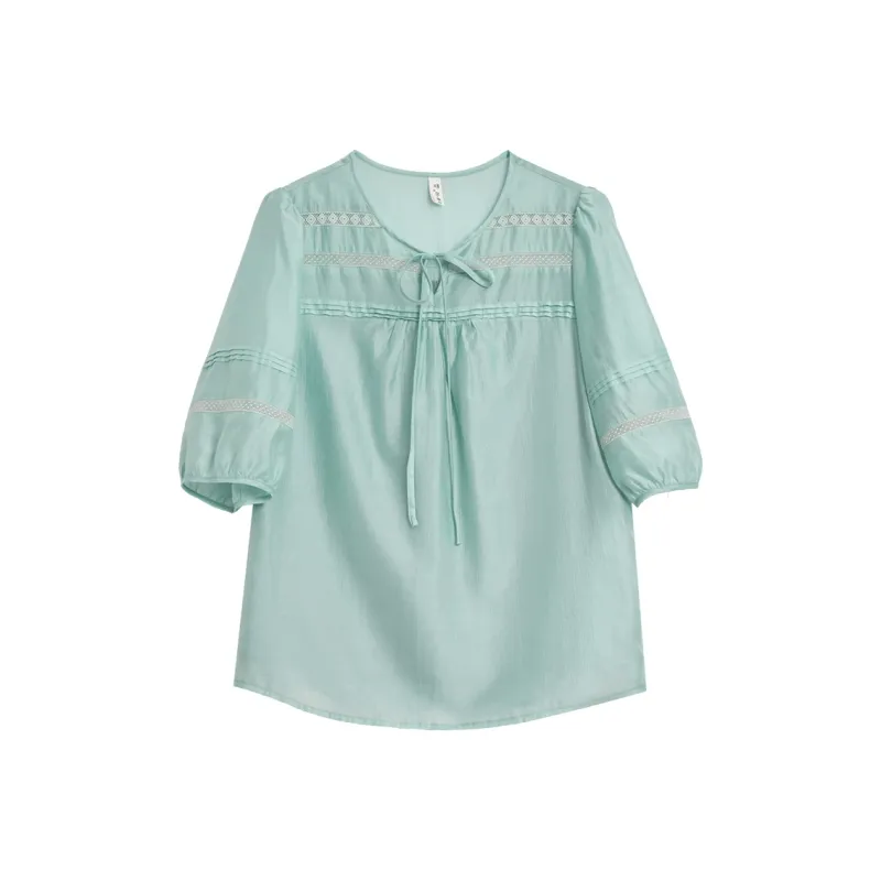 Mambe Shirts Women's Light Gray Blue-0