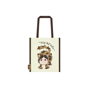 POP MART CRYBABY Cotton Tote Bag, Shopping Bag, Handbag, Shoulder Bag Unisex White & Brown