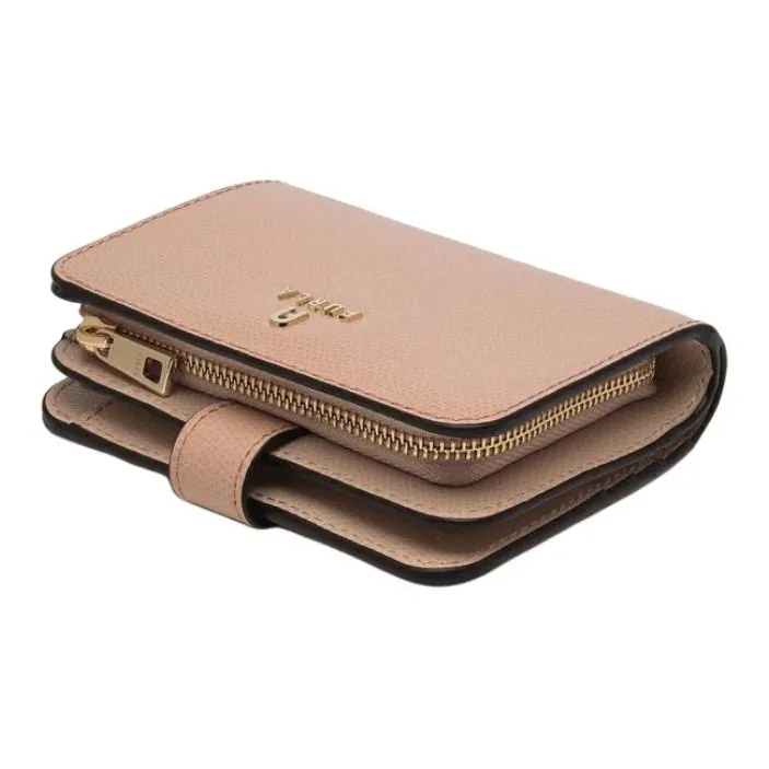 Furla Leather Wallet Mini Women's Beige-2