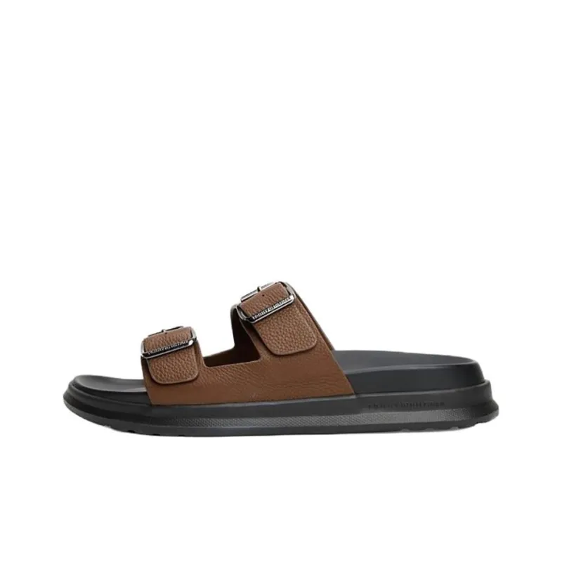 Tommy Hilfiger EVA Abrasion Resistant Slide Slippers Men's Brown-0