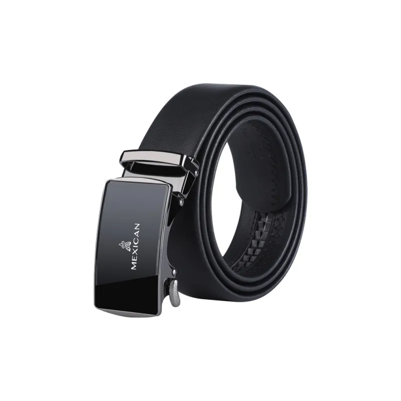 MEXICAN Split Cow Leather Belts Men's 3.5cm-0