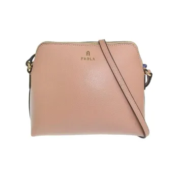 Furla Leather Shoulder Bag, Crossbody Bag Mini Women's Beige