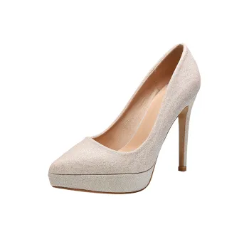 Lan Miao Slim Heel High Heels 12CM Women's Gold