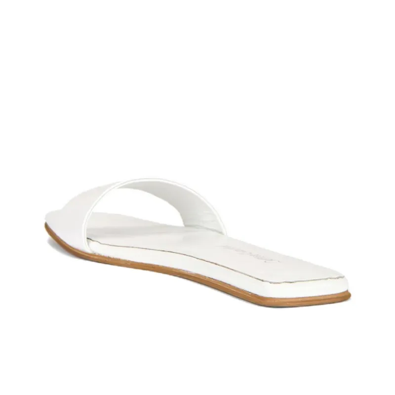 Jeffrey Campbell Abrasion Resistant Slide Slippers Women's White-3