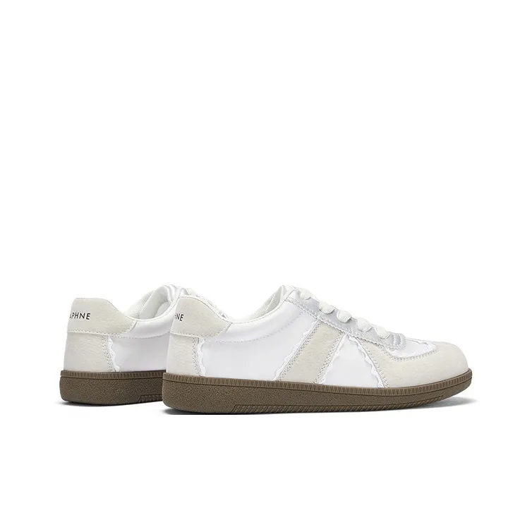 DAPHNE Low Top Skateboard Shoes Women's Silver-7