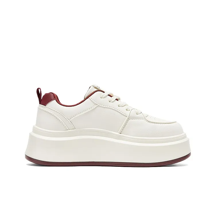 DAPHNE Low Top Skateboard Shoes Women's Red-3