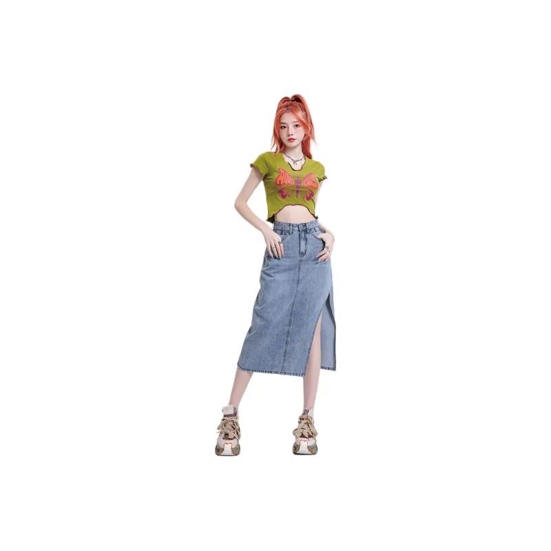 Zomuros Denim Long Skirt Women's-0
