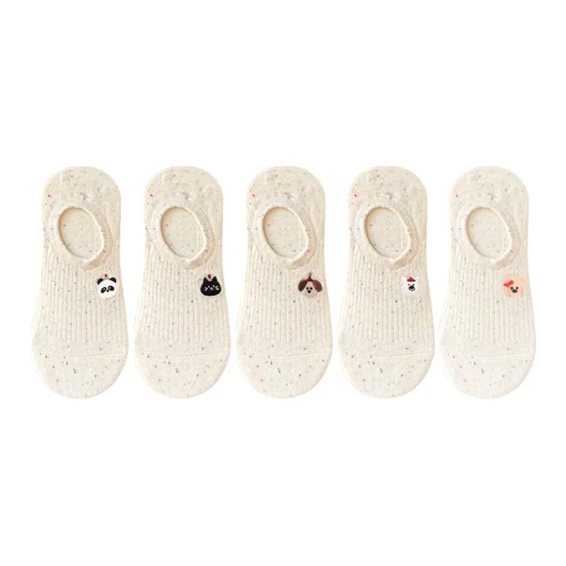 Mulong Family No Show Socks Women's 5 Pack-0