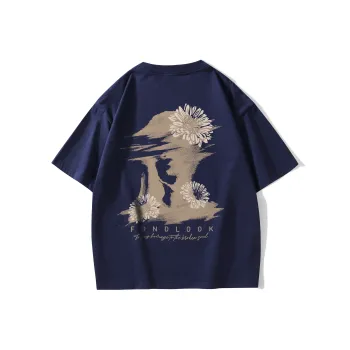 FONDLOOK T Shirts Unisex Navy Blue