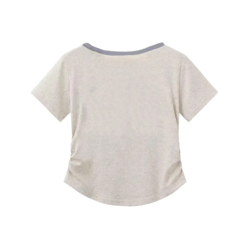 DOKZB T Shirts Women's Heather Gray-1