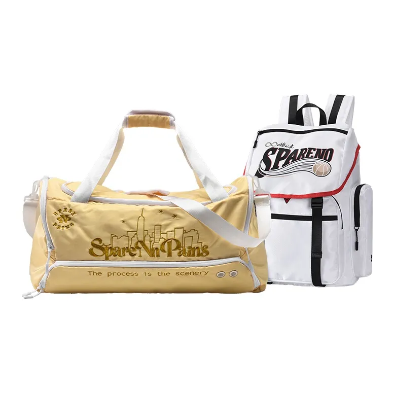 Spare No Pains. Polyester Basketball Bag, Crossbody Handbag, Gym Bag Unisex Yellow-5