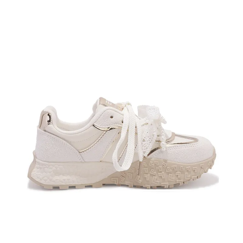 Shen Linsen Anti Slip Wear Resistant Low Top Casual Shoes Women's Beige-1