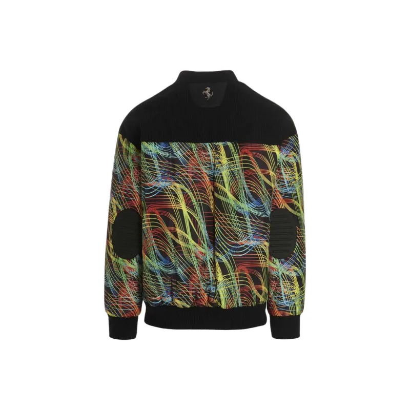Ferrari Speed Lines print Bomber Jacket-1