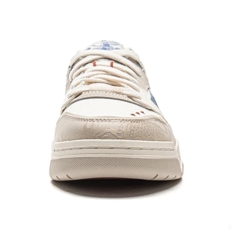 LINING Moon White 3 Skateboard Shoes Men Low-Top Blue White-4