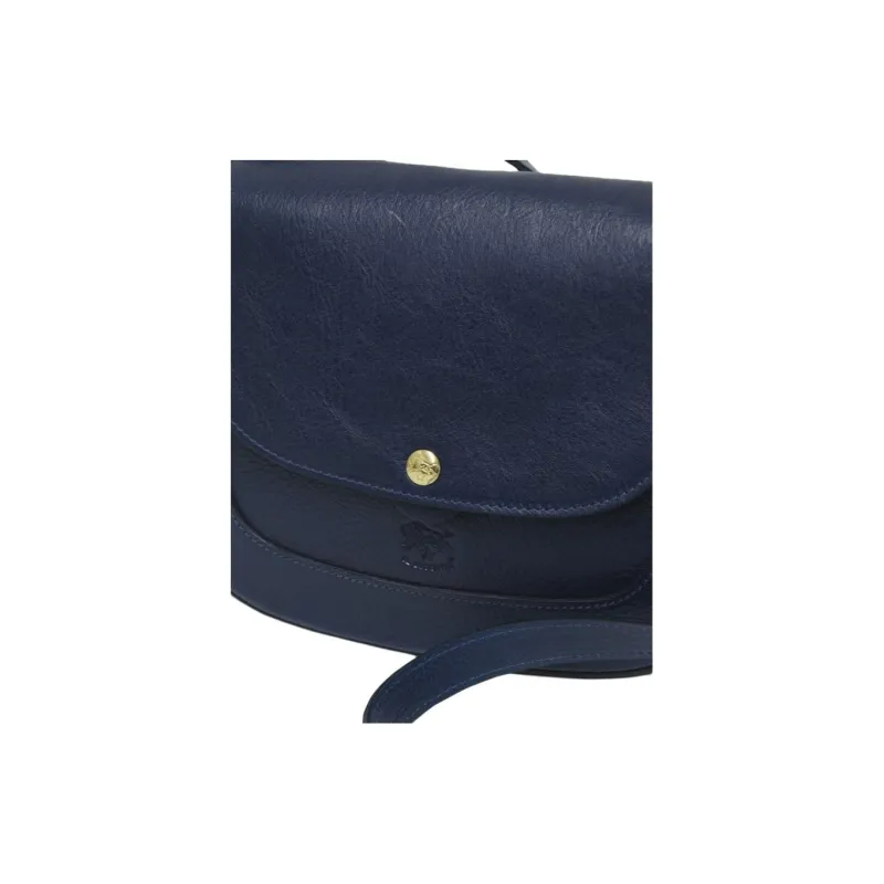 Il Bisonte Cow Leather Crossbody Bag, Shoulder Bag Trumpets Women's Marine Blue-3