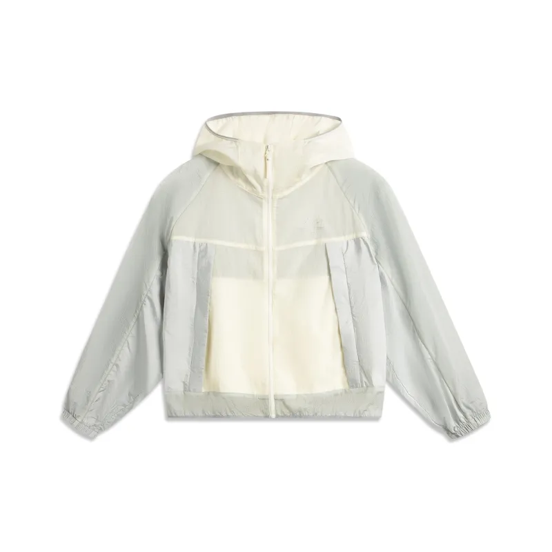 LiNing UV Protection Sun Protection Clothing Women's Pearl Mother White-0