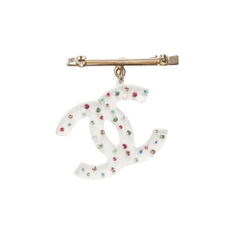 CHANEL 2004 Cc Logo Brooch-1