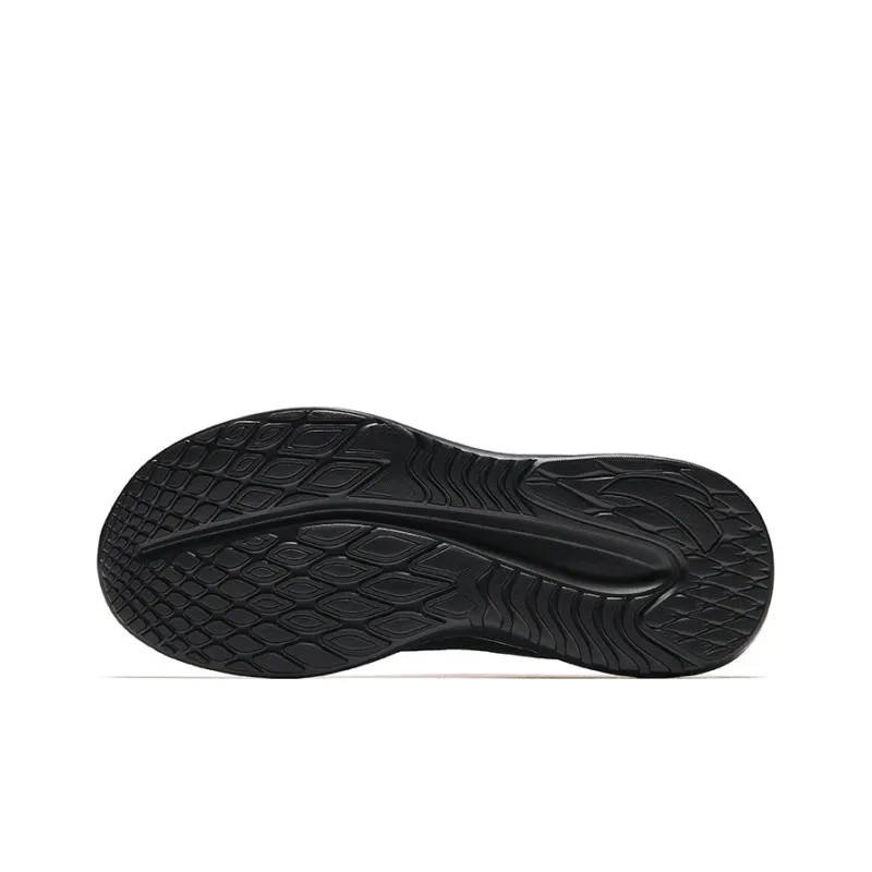 Anta Shock Absorbers With Slip Resistant Features Low Top City Commute Running Shoes Men's Basic Black-4
