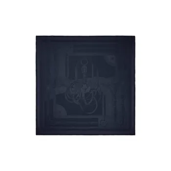 HERMES Silk Scarves Women's Marine Blue